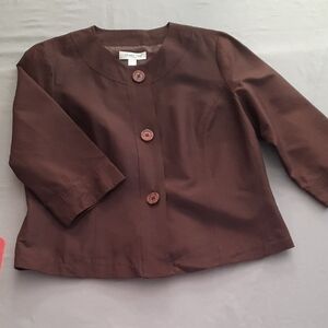 Coldwater Creek Women's Chocolate Blazer - Size P10